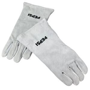 Pepsi Gloves Mens XL Light Gray Cowhide Suede Leather